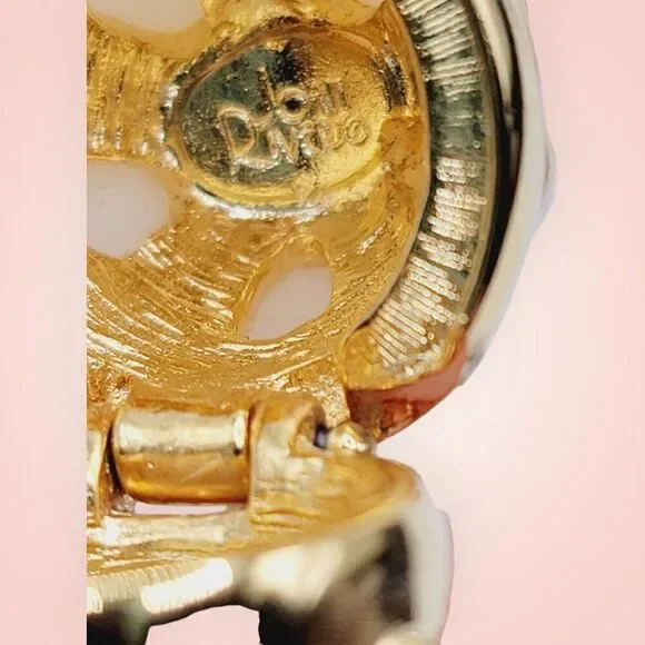 Chatelaine Poison Locket Casket Bottle Necklace by Joan Rivers Gold Plated Pearl - Picture 8 of 10